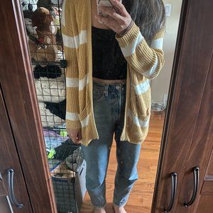 Sparrow Striped Two Pocket Cardigan